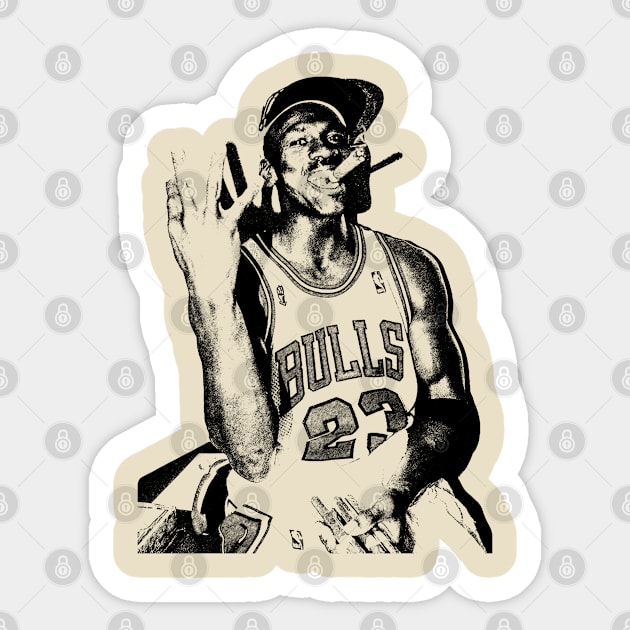 Michael Jordan Best Sketch Vintage Sticker by Gadingshopart